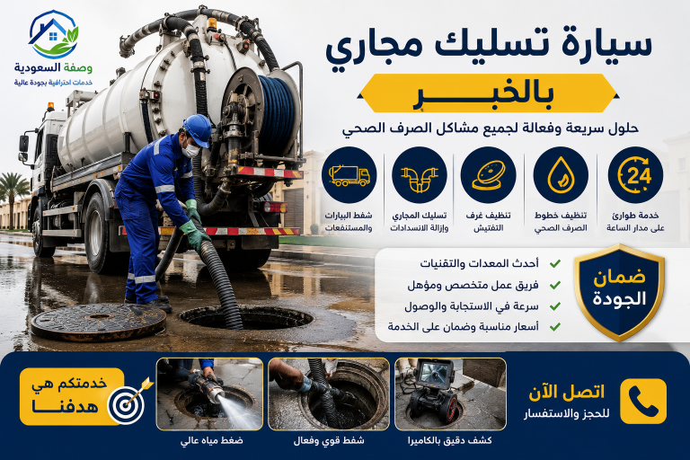 سيارة تسليك مجاري بالخبر