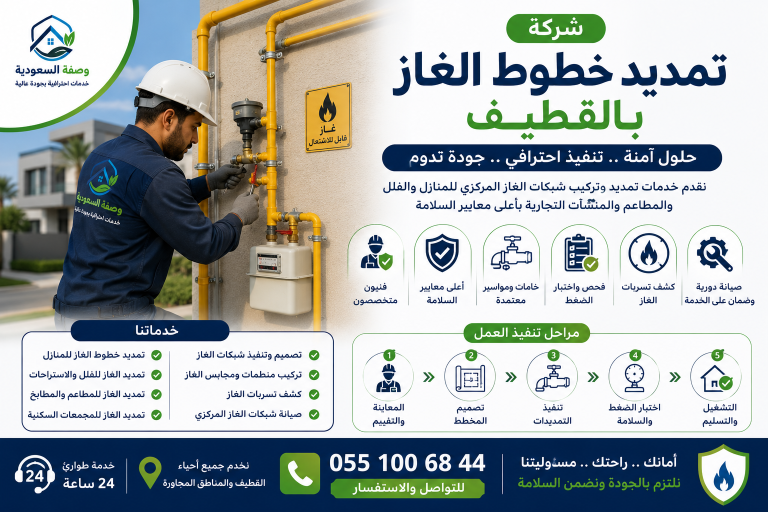 شركة تمديد خطوط الغاز بالقطيف