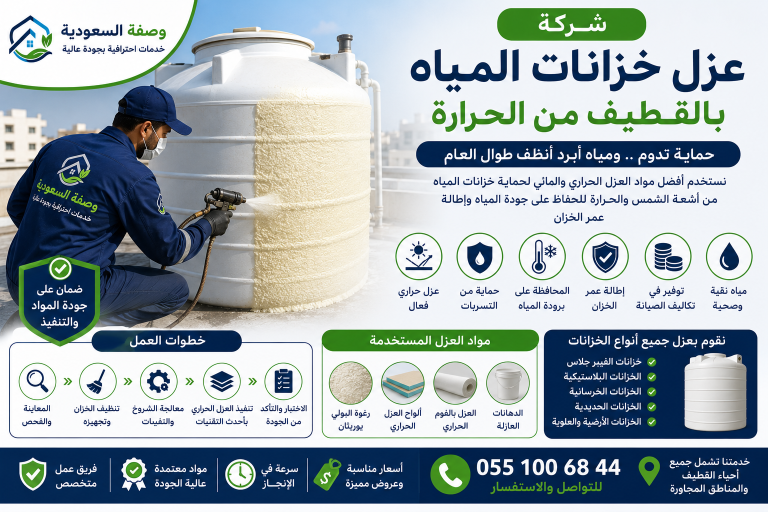 شركة عزل خزانات المياه بالقطيف من الحرارة